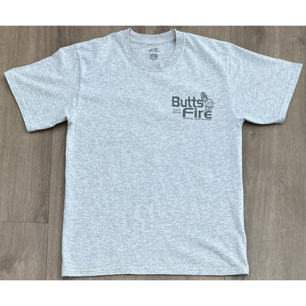 Butts Fire July 2014 Napa & Lake Counties Gray Graphic T-Shirt Adult Medium